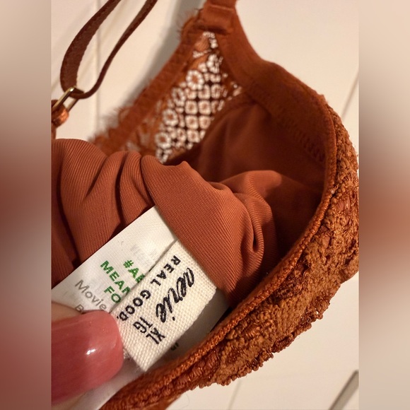 aerie Rust Lace Bralette Womens XL with Adjustable Straps - Picture 7 of 8